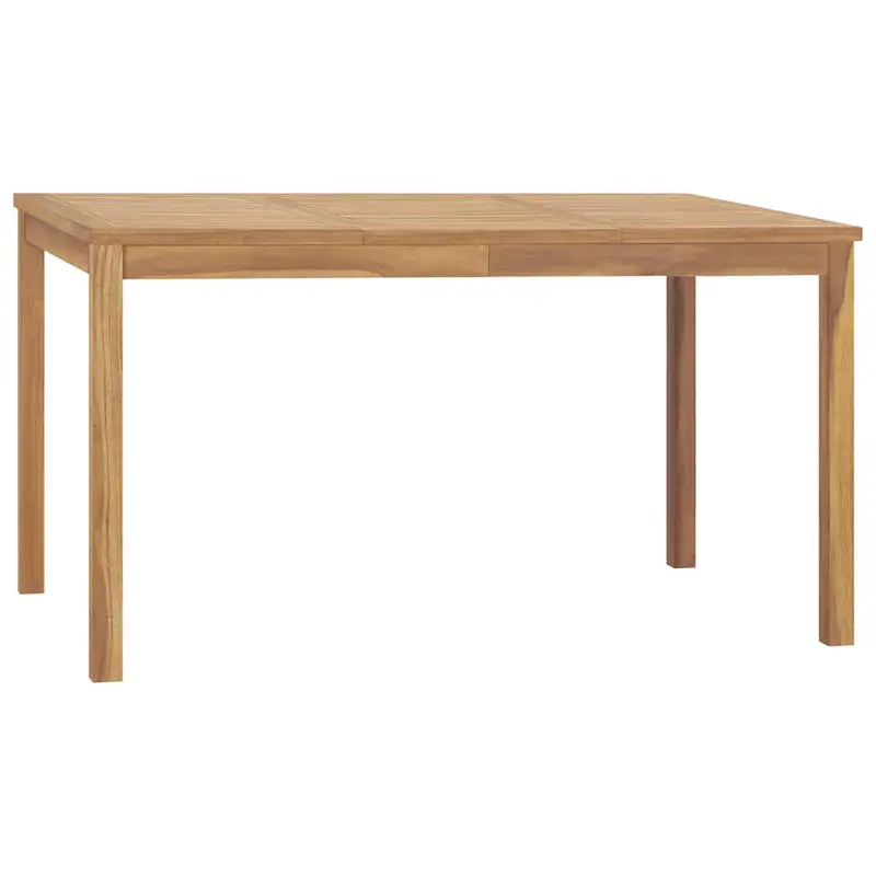Mesa de comedor de jardín madera maciza de teca 140x80x77 cm