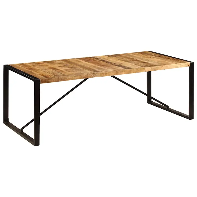 Mesa de comedor de madera maciza de mango 220x100x75 cm
