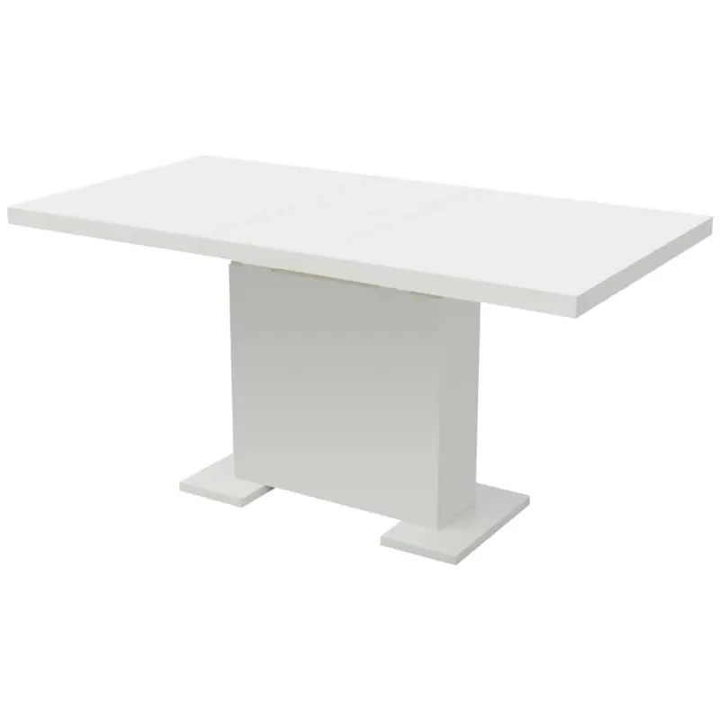 Mesa de comedor extensible negra con brillo