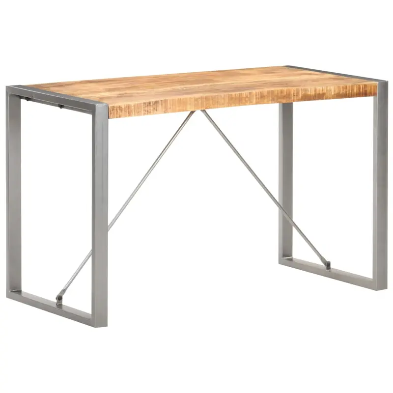 Mesa de comedor madera maciza de mango rugosa 120x60x75 cm