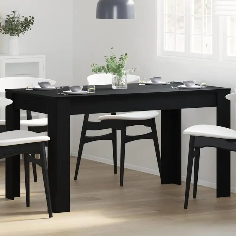 Mesa de Comedor Roble Negro 140 x 74,5 x 76 cm