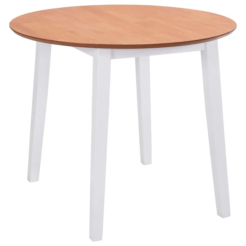 Mesa de hojas abatibles redonda MDF blanca