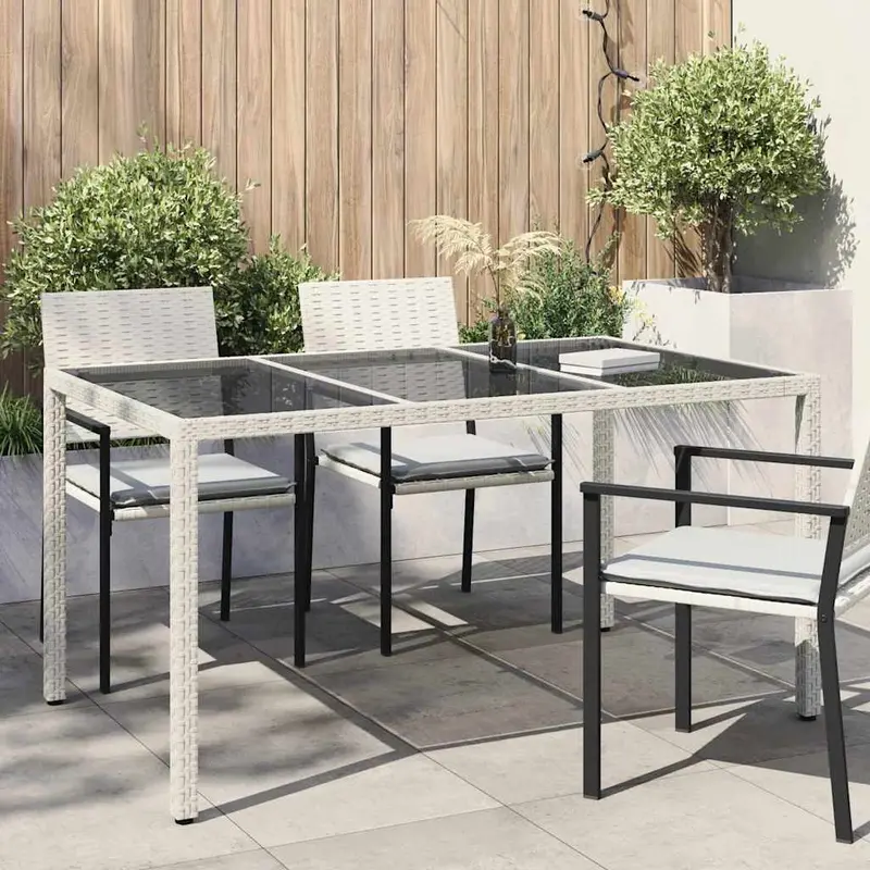 Mesa de Jardín 150 x 90 x 75 cm ratán sintético
