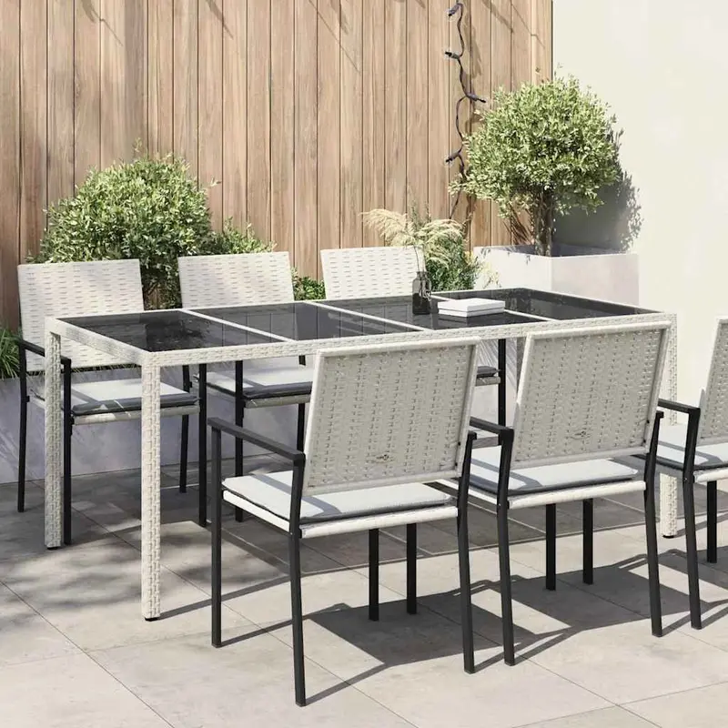 Mesa de Jardín 190 x 90 x 75 cm ratán sintético