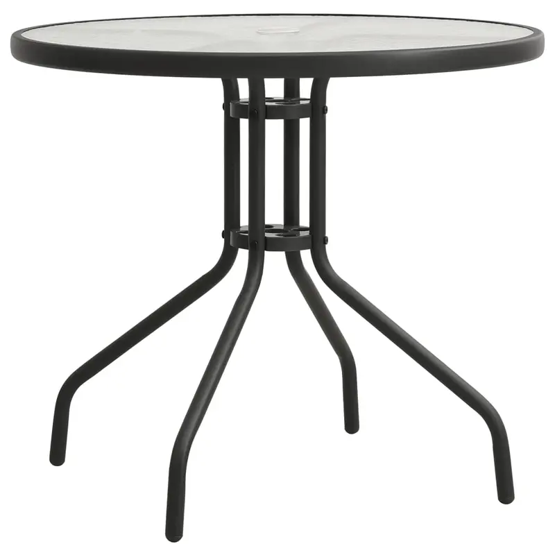 Mesa de jardín bistró de acero gris antracita Ø80x71 cm
