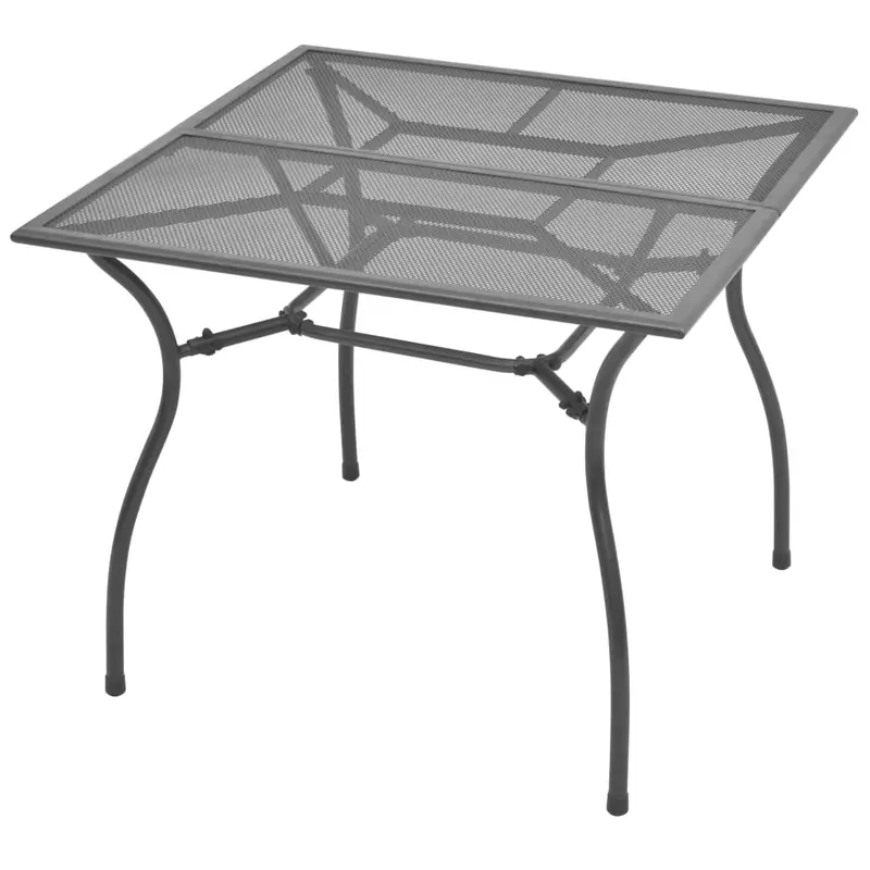Mesa de jardín de malla de acero 90x90x72 cm