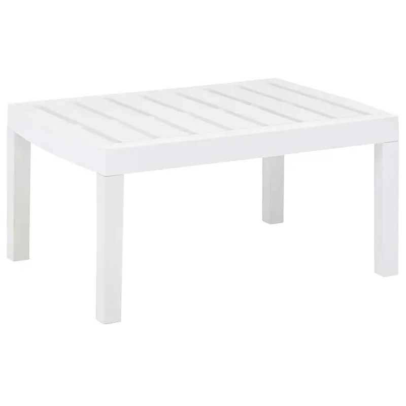 Mesa de jardín de plástico blanco 78x55x38 cm