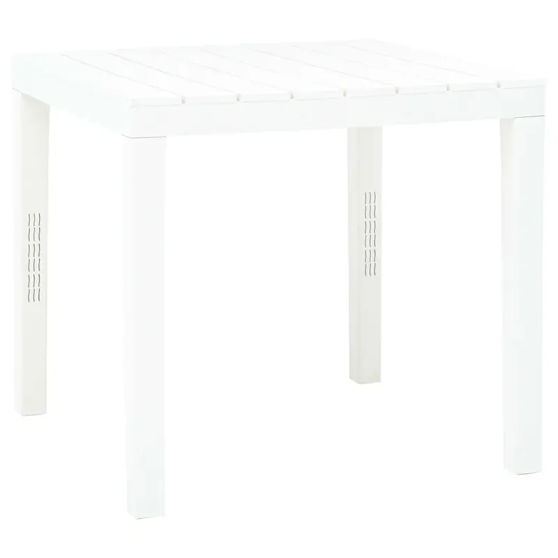 Mesa de jardín de plástico blanco 78x78x72 cm