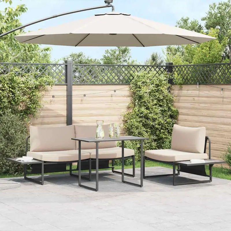 Mesa de Jardín Gris 100 x 55 x 70 cm Madera