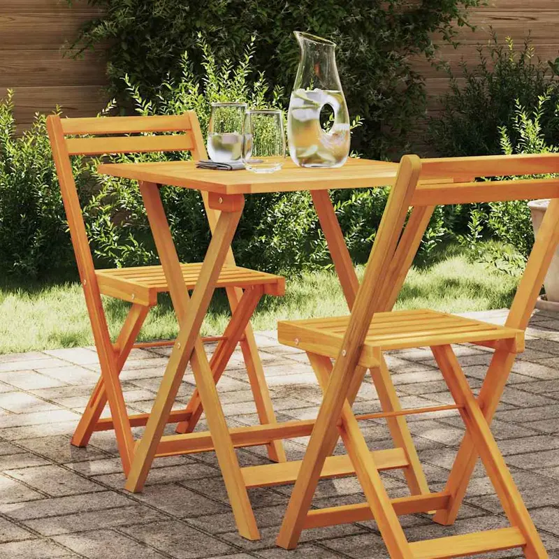 Mesa de Jardín Natural 60 x 60 x 72 cm Madera de Acacia Sólida