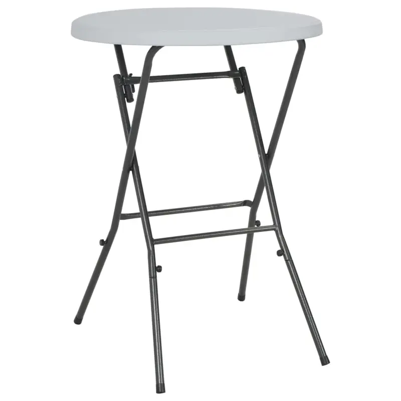 Mesa de jardín plegable HDPE blanca 80x110 cm