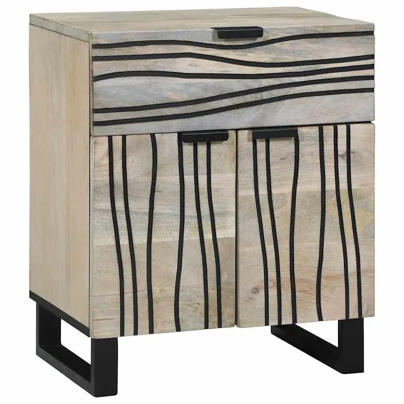 Mesa de noche Blanco 50 x 33 x 60 cm Madera de ingeniería