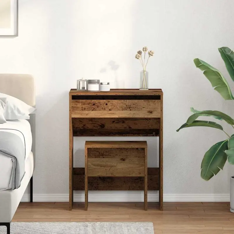 Mesa de Tocador con cajón Madera Vieja 60 x 40 x 75 cm