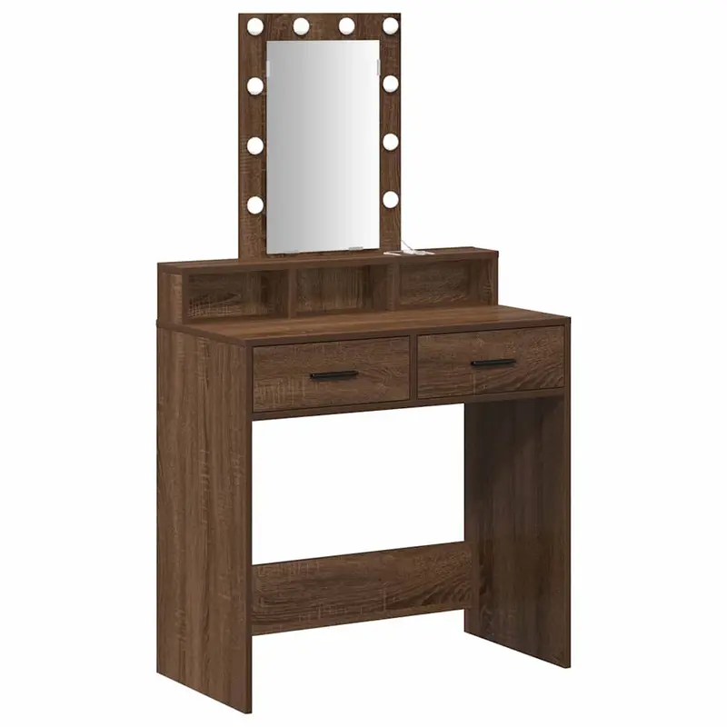 Mesa de tocador Marrón 79 x 41 x 140 cm Madera contrachapada