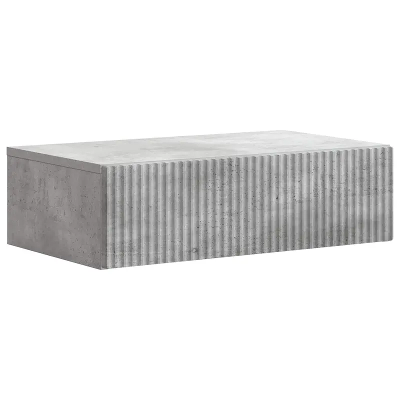 Mesa Lateral Montada en la Pared Gris Hormigón