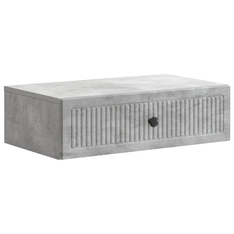 Mesa Lateral Montada en la Pared Gris Hormigón
