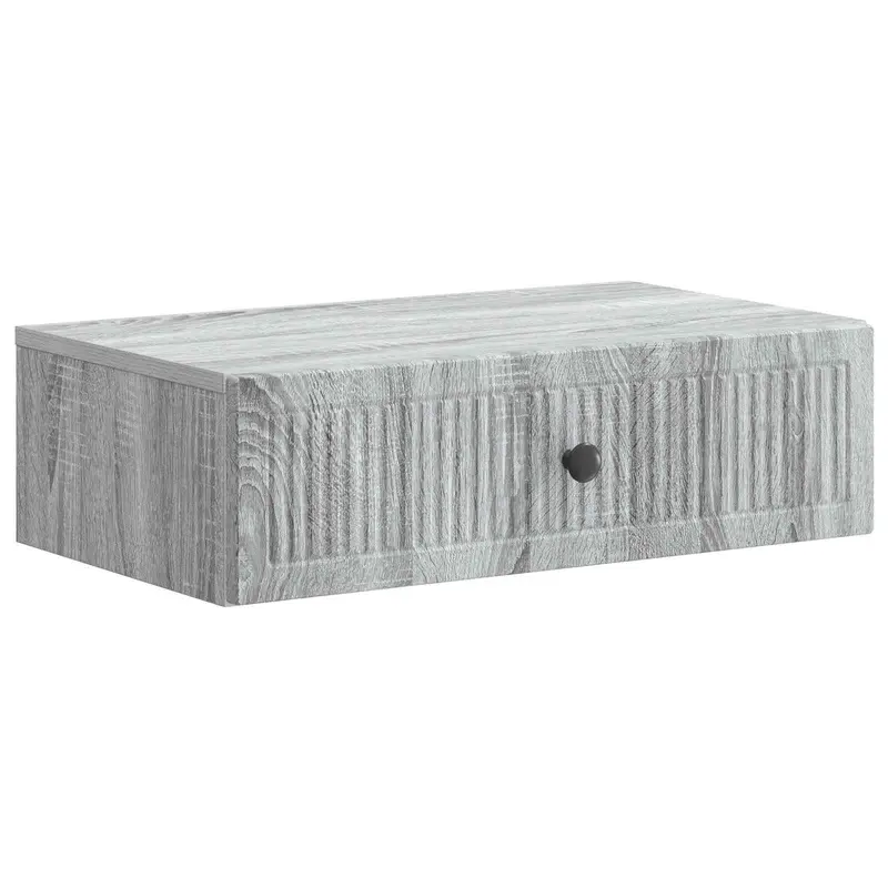 Mesa Lateral Montada en la Pared Gris Sonoma 59 x 34,5 x 17 cm