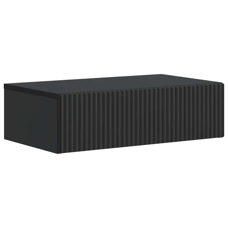 Mesa Lateral Montada en la Pared Negro 59 x 34,5 x 17 cm