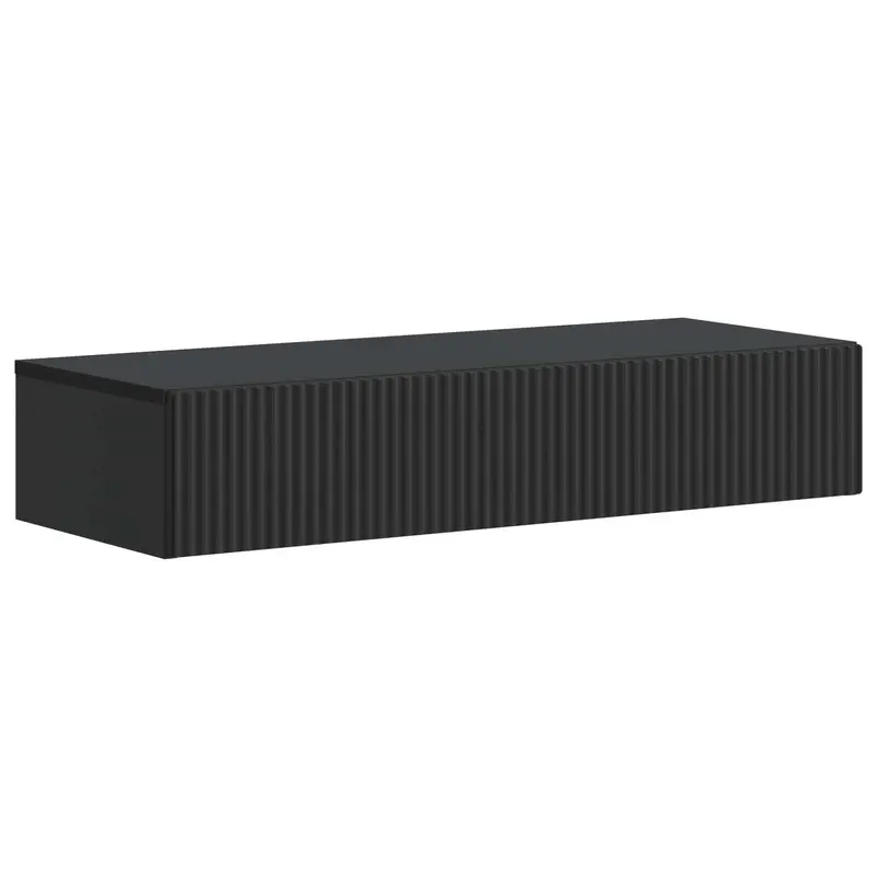 Mesa Lateral Montada en la Pared Negro 87,5 x 34,5 x 17 cm
