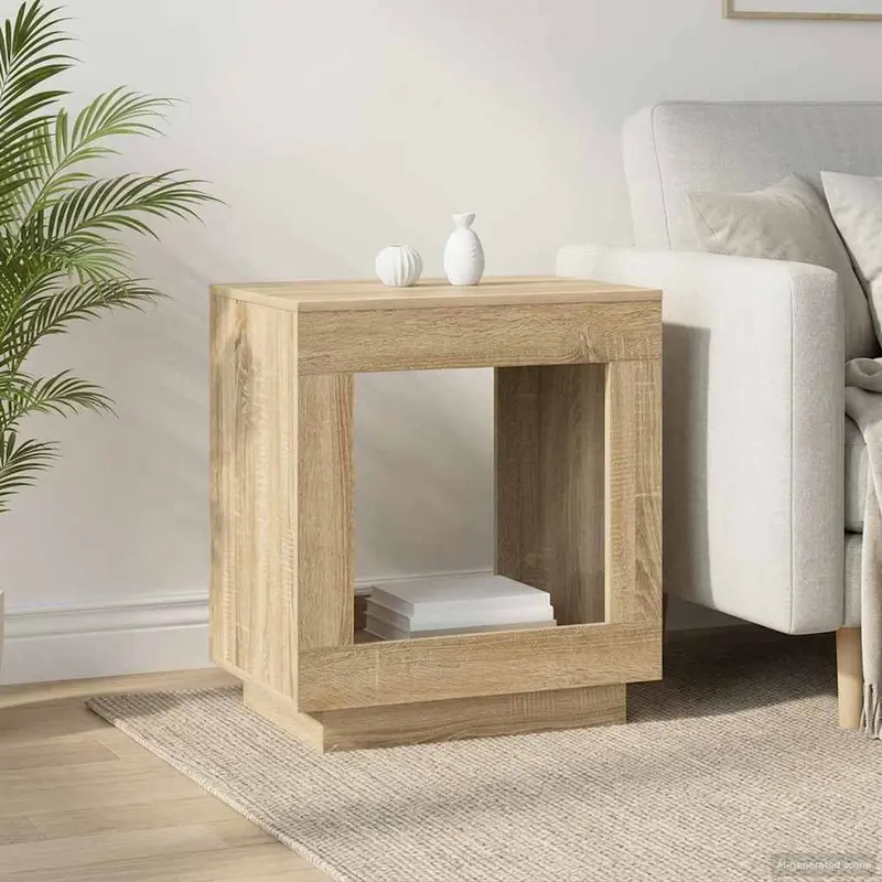 Mesa lateral Roble Sonoma 60 x 40 x 65 cm Madera de ingeniería