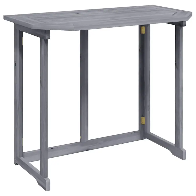 Mesa plegable de balcón madera de acacia maciza 90x50x74 cm