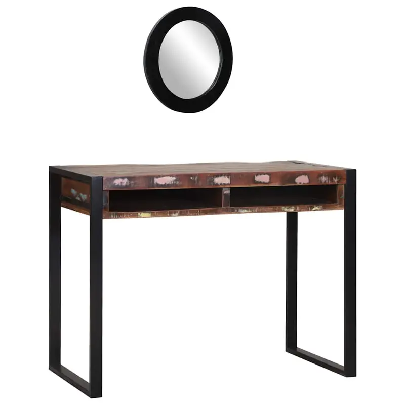 Mesa Tocador con estante Multicolor Madera maciza recuperada