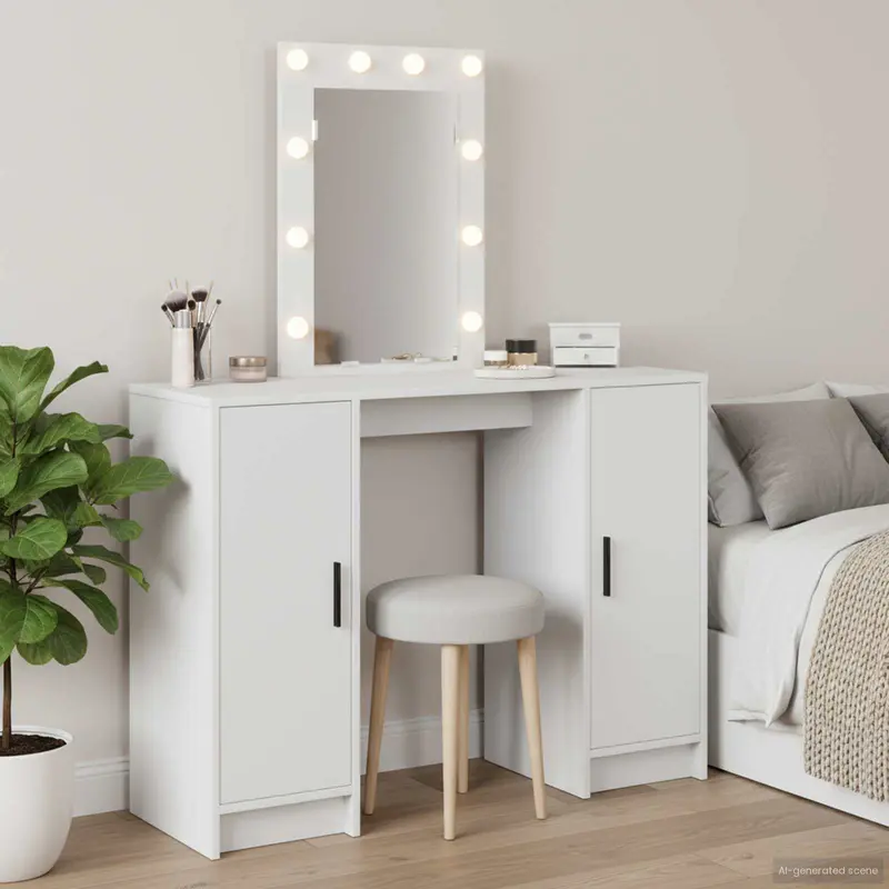 Mesa Tocador con puerta 102 x 33 x 135 cm Madera de ingeniería