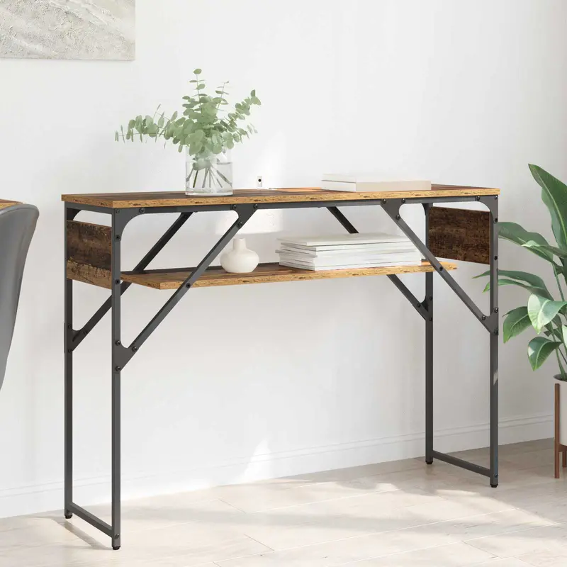 MesaConsola Madera envejecida 105x30x75cm Madera de ingeniería