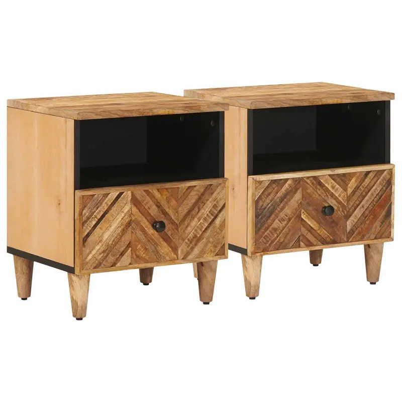 Mesita de Noche 2 pcs Marrón 50 x 33 x 60 cm