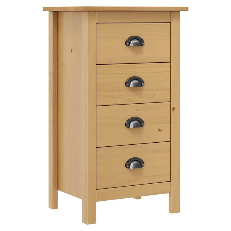 Mesita de noche Hill madera maciza de pino 46x35x49,5 cm