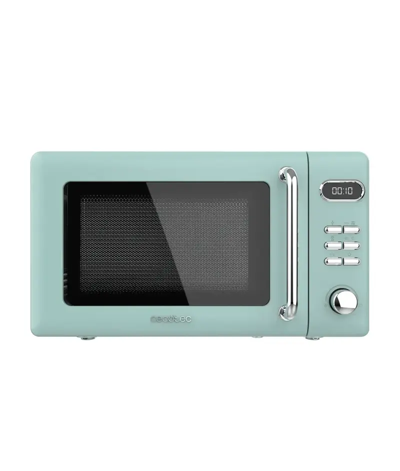 Microondas Digital ProClean 5110 Retro Verde 20L 700W con Grill Innovador y Estilo Vintage de Cecotec