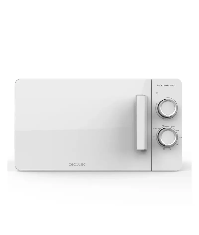 Microondas Flatbed 20L con Grill, Potencia 700W, Diseño Elegante y Fácil Limpieza de Cecotec