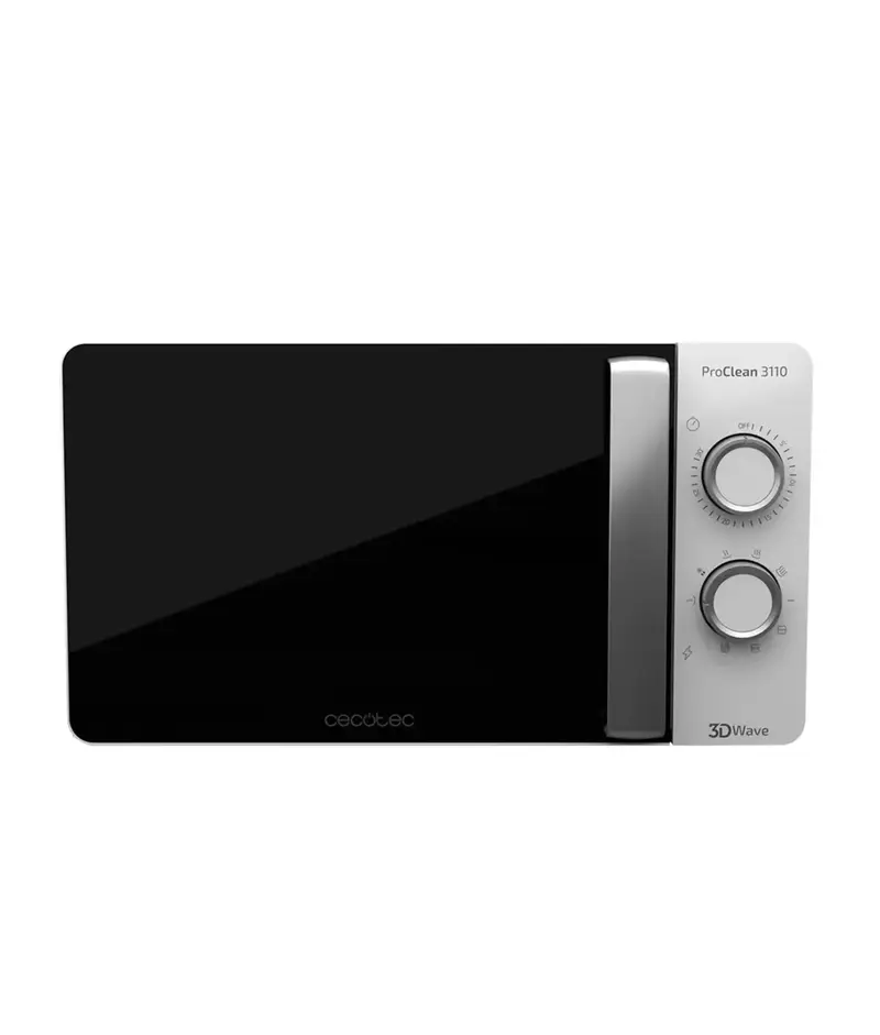 Microondas ProClean 3110 con Grill 700 W y 800 W 20 L Tecnología 3DWave y 6 Niveles de Potencia de Cecotec