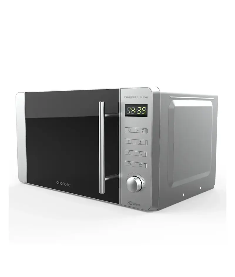 Microondas ProClean 5110 Inox 700W Grill 800W 20L Ready2Clean y Tecnología 3DWave Diseño Elegante en Acero Inox de Cecotec