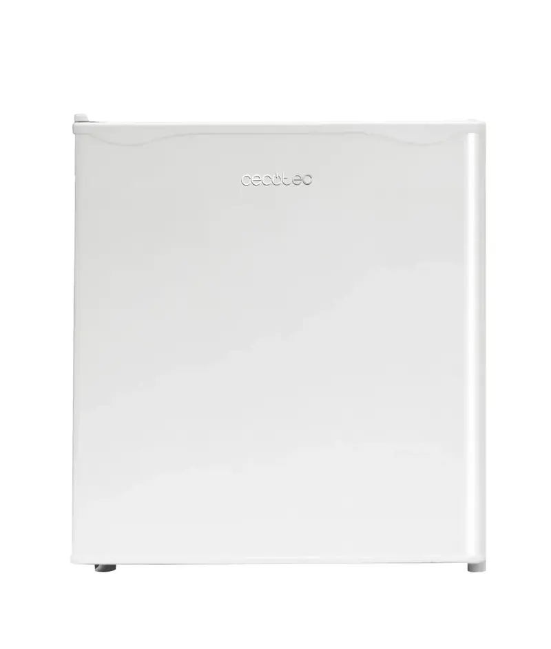 Mini Frigorífico blanco 46L con congelador y puerta reversible eficiencia energética E Cecotec