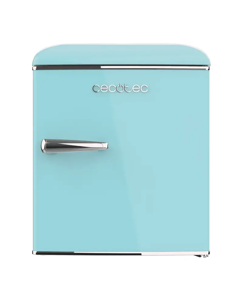 Mini Frigorífico Retro Azul 45L con Icebox y Eficiencia Energética Clase E de Cecotec