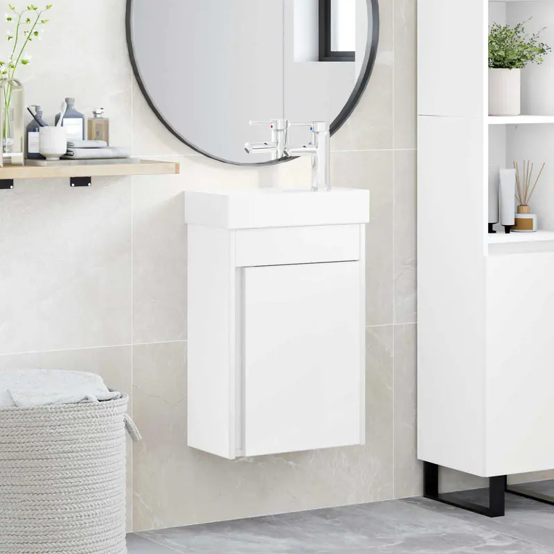 Módulo de baño con grifería Blanco 40,5 x 22,5 x 62 cm