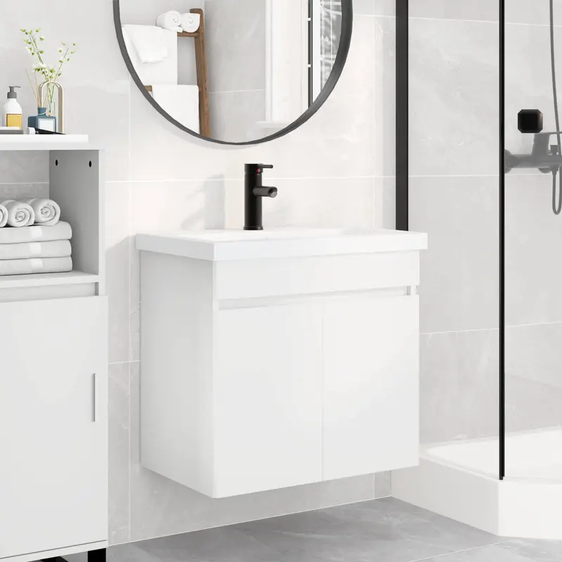 Módulo de baño con grifería Blanco 61 x 40 x 74,5 cm