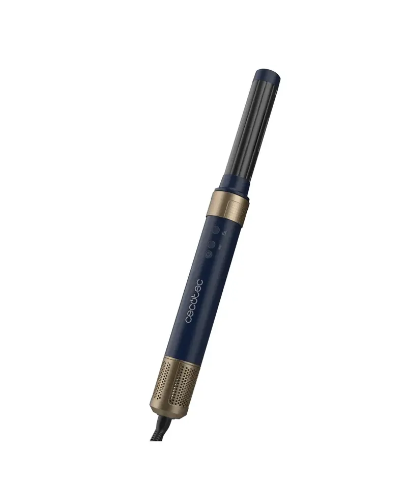 Moldeador Bamba CeramicCare 12in1 AirGlam Blue con tecnología Coanda 12 cabezales motor Digital y Revestimiento keratina Cecotec