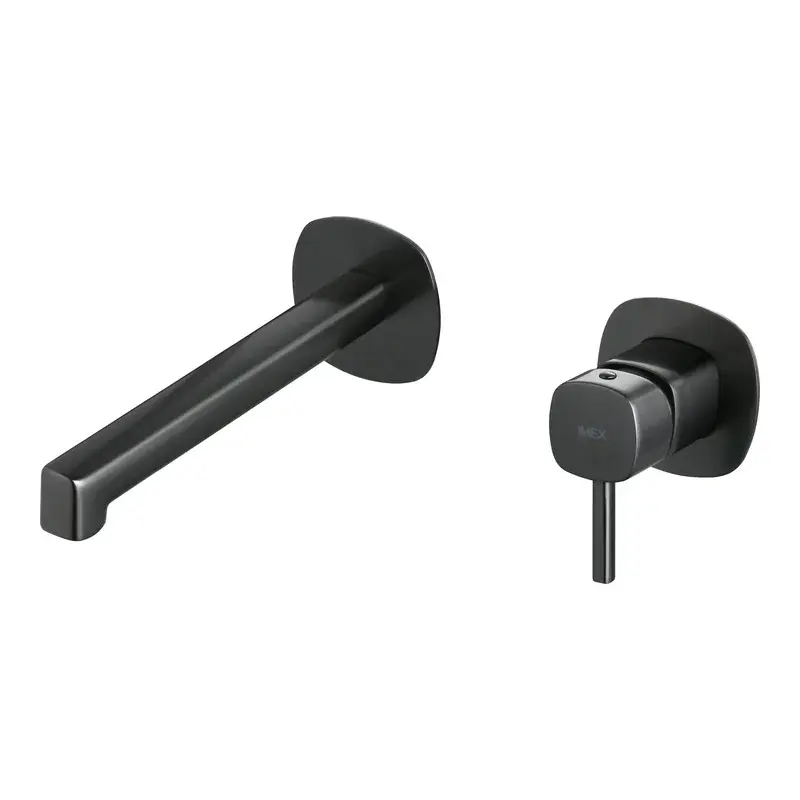 Monomando empotrado lavabo Toscana black gun metal Imex