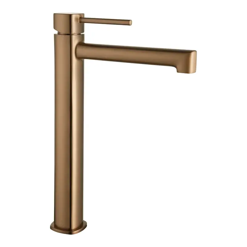 Monomando lavabo alto Toscana oro rosa cepillado Imex