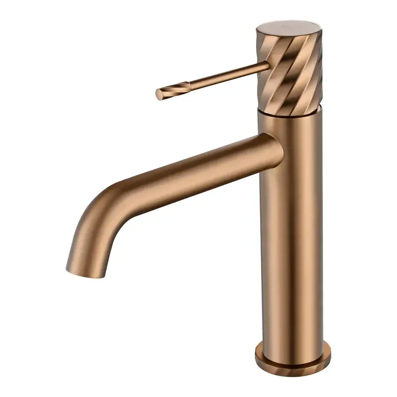 Monomando lavabo Bless oro rosa cepillado Imex