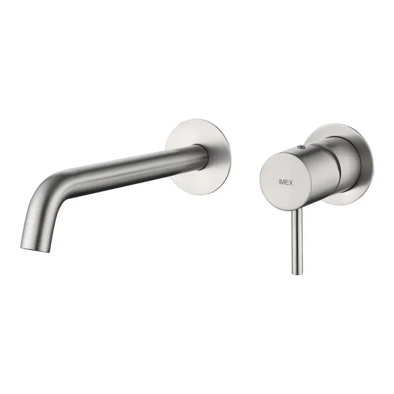 Monomando lavabo empotrado Monza níquel cepillado Imex