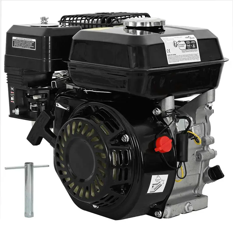Motor de gasolina negro de 6,5 HP y 4,8 kW