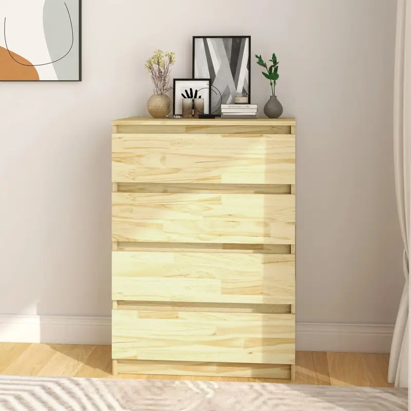 Mueble auxiliar madera maciza de pino 60x36x84 cm