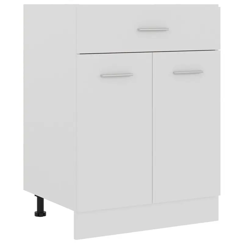 Mueble bajo con cajón "Lyon" blanco 60x46x81,5 cm madera de ingeniería