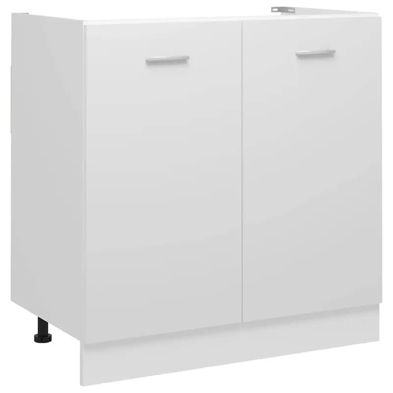 Mueble bajo fregadero "Lyon" blanco 80x46x81,5 cm madera de ingeniería