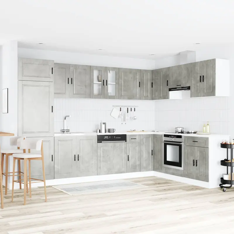 Mueble Bajo para Fregadero con almacenamiento Porto 2 pcs Gris
