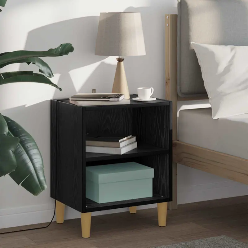 Mueble cama 2 pcs Roble Negro 40 x 30 x 50 cm