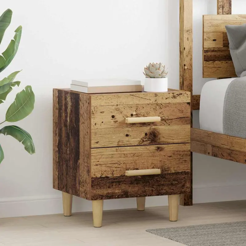 Mueble cama con cajón 2 pcs Madera vieja 40 x 35 x 47.5cm